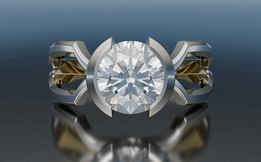 ガンダム風リング　1ct